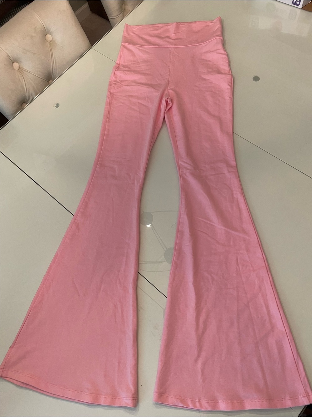 Edikted Pink Flared Leggings for Kids